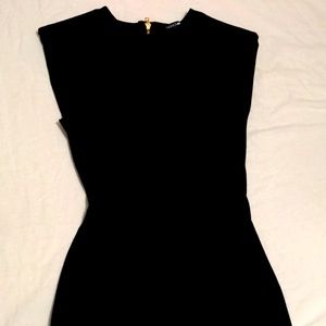 Black knee length dress Fashion Nova
